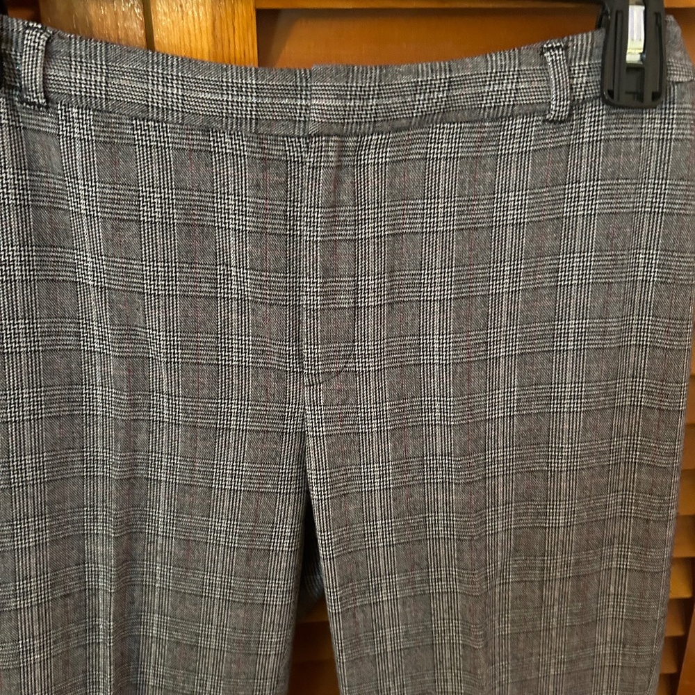 Classic Plaid Women's Trousers - Gray